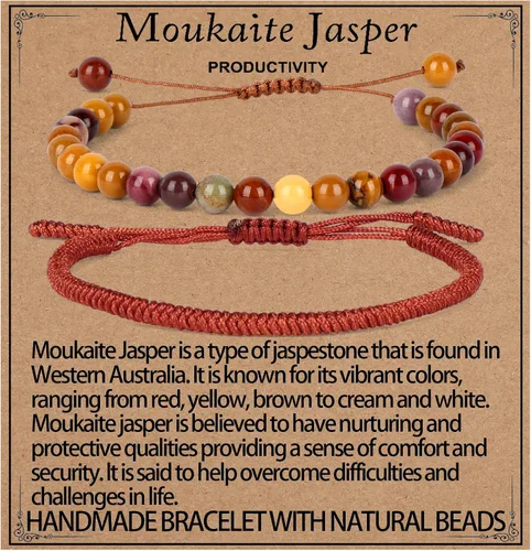 Miniatura 85 de LPBeads Pulsera de piedra natural hecha a mano de tamaño ajustable
