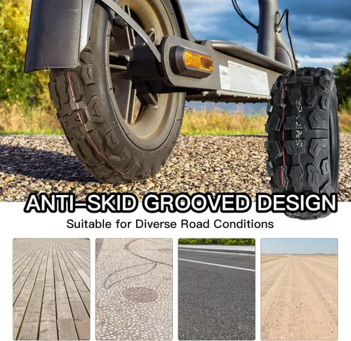 Miniatura 5 de Neumático para todo terreno 90/65-6,5, llanta de repuesto de 11 pulgadas, con válvula de aire para neumático, para Dualtron Zero 11X, Kaabo Scooter.