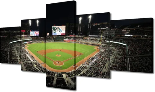 Miniatura 79 de Arte para pared, lienzo para estadio deportivo, arte para pared, diseño de campo de Wrigley en Chicago, pinturas de Chicago, impresiones sobre