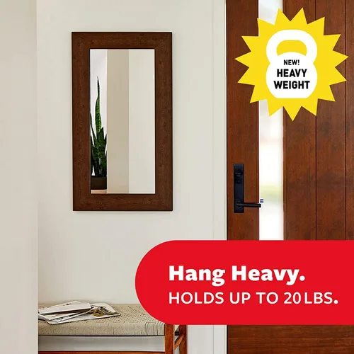 Miniatura 6 de Command Juego de tiras resistentes: decora tu pared con tiras para colgar cuadros de Command de 20 libras, tiras pesadas XL de 20 libras