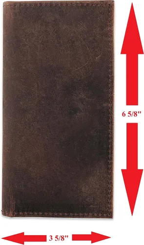 Miniatura 3 de F&L CLASSIC Billetera de piel auténtica con aspecto vintage RFID para hombre, cuero, Classic