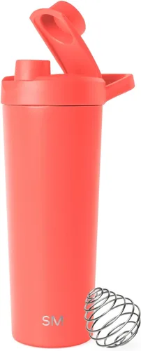 Miniatura 28 de Simple Modern - Botella mezcladora de acero inoxidable con bola, botella metálica aislada, para mezclas de proteínas, batidos y preentrenamiento
