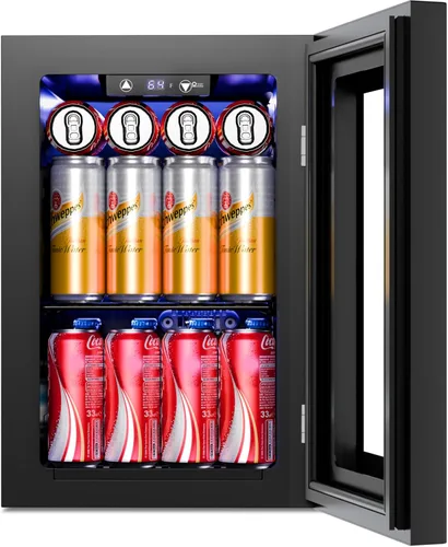 Miniatura 16 de Antarctic Star Refrigerador de Bebidas Enfriador de 18L, 24 Latas, Mini Refrigerador con Compresor Silencioso, Luz LED, Refrigerador Pequeño