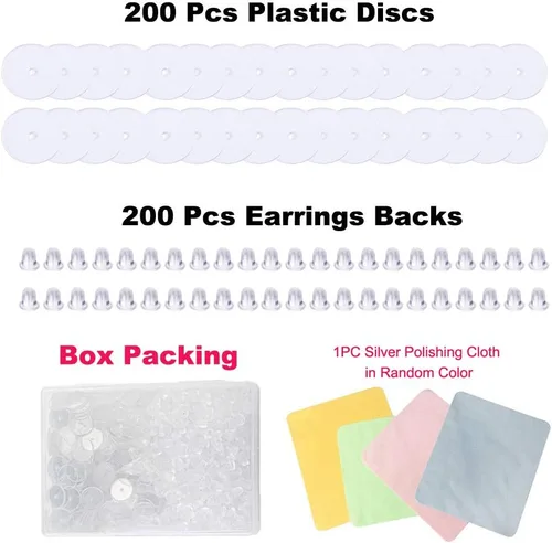 Miniatura 2 de Parches de soporte para lóbulo de oreja, 200 unidades/100 pares hipoalergénicos que evitan desgarros y reducen la tensión de los aretes, parche