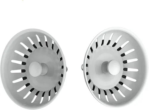 Miniatura 11 de KANARY Colador de repuesto para fregadero de cocina para desagües estándar (3-1/2 pulgadas), cuerpo de acero inoxidable con tapón de goma