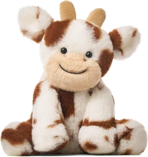 Miniatura 17 de Hopearl Adorable Vaca de Peluche, Juguetes de Vaca Flexible Suave, Animales de Peluche, Regalos de Cumpleaños Lindos para Niños, Niñas, Niños