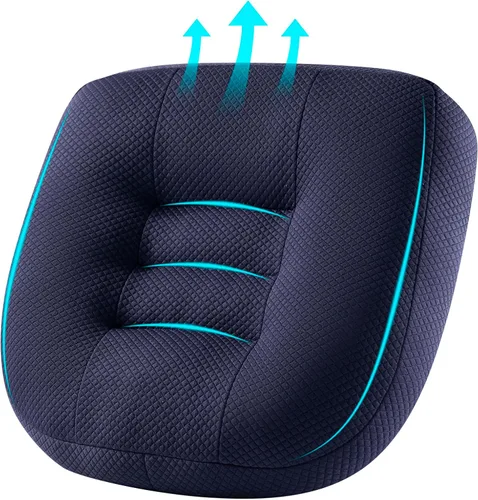 Miniatura 9 de Cojines para silla de oficina para respaldo y trasero, cojín ergonómico para silla o asiento para sentarse durante mucho tiempo, almohada para Negro