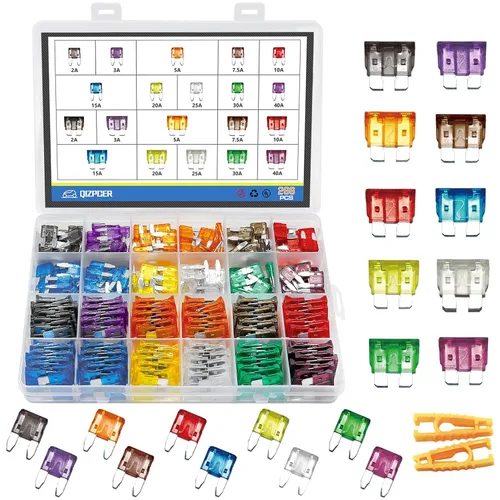 Miniatura 7 de Kit de fusibles automotrices de 140 piezas – Surtido de fusibles de cuchilla estándar y mini fusibles para automóvil para marina, RV, cámper, barco