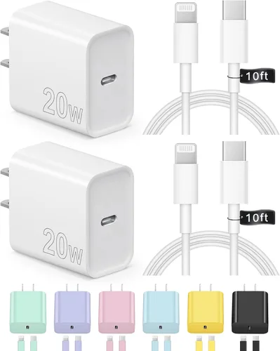 Miniatura 12 de Cargador para iPhone de carga rápida USB C, cargador tipo C, carga iPad con cable de carga C de 6 pies, compatible con iPhone14/14 Pro Negro