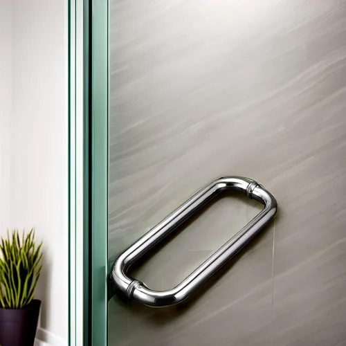 Miniatura 5 de Manija de puerta de cristal de 12" para puerta de ducha hecha de acero inoxidable de espalda con espalda