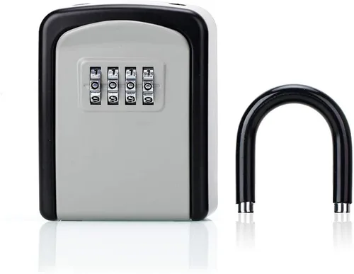 Miniatura 7 de Caja de cerradura de llave, caja de bloqueo de combinación con código para almacenamiento de llaves de casa, casillero combinado de puerta
