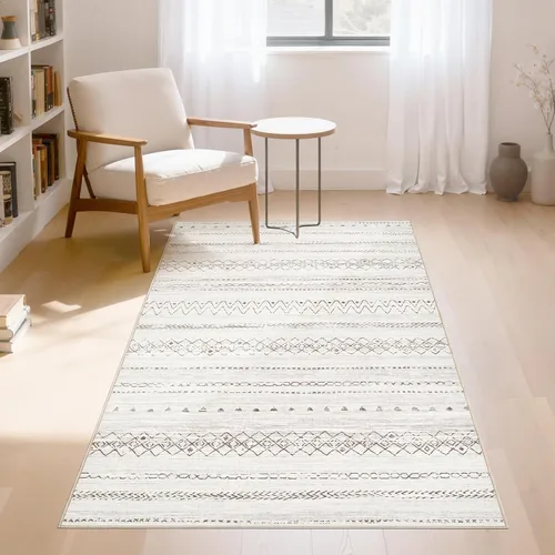 Miniatura 80 de Alfombra grande para sala de estar de 5 x 7: Alfombras marroquíes bohemias, suaves, lavables a máquina, para dormitorio, debajo de la mesa