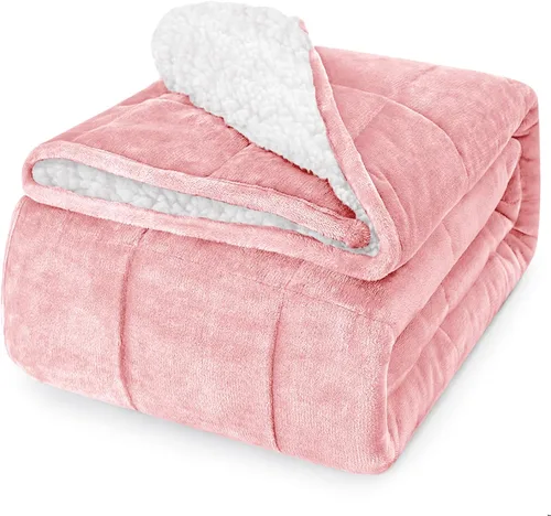 Miniatura 46 de yescool - Manta con peso, 7 libras, fresca, transpirable, con cuentas de cristal prémium, lavable a máquina, para dormir, 60-90 libras, 41 x 60 Gris