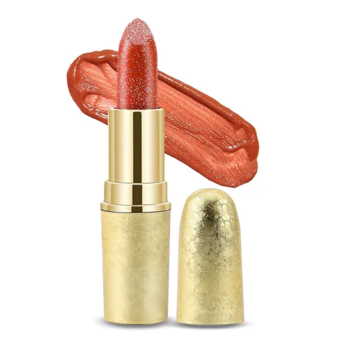 Boobeen Bálsamo labial hidratante con purpurina para labios brillante, color de labios antiadherente, fórmula altamente pigmentada que da acabado
