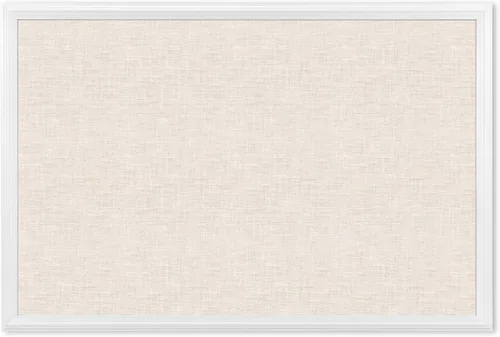 Miniatura 2 de U Brands Farmhouse Linen - Tablón de anuncios (2074U00-01) y pizarra magnética (2073U00-01), marco de madera blanca