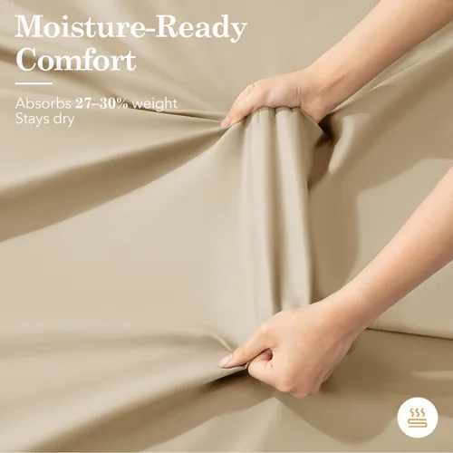 Miniatura 4 de SONORO KATE 100% Organic Cotton Sheets Set - 600 Thread Count, GOTS Certified Cotton Bed Sheets, Soft, Breathable & Silky Sateen Weave Sheets, 16