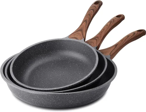 SENSARTE Sartenes Antiadherentes para Freír, Sartenes con Revestimiento de Granito Suizo para Tortillas, Utensilios de Cocina Saludables Sartén de