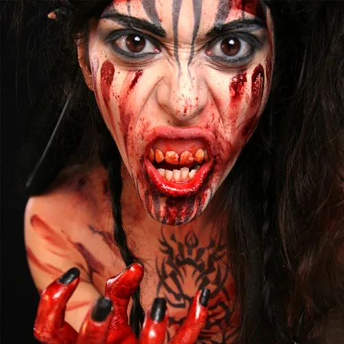 Miniatura 3 de Blood FX - Sangre falsa de secado fresco para efectos especiales, sangre lavable realista que no mancha para Halloween, teatro, cosplay y maquillaje