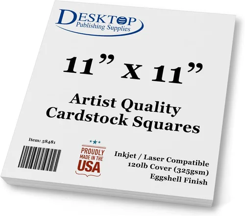 Miniatura 10 de Cuadrados de cartulina blanca de alta calidad, acabado de cáscara de huevo de calidad para dibujo de artista, para repuesto de arte giratorio