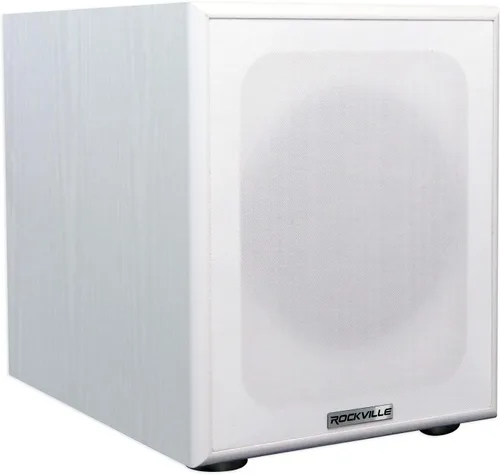 Miniatura 2 de Rockville Rock Shaker - Subwoofer alimentado de 8 pulgadas y 400 W, graves profundos, amplificador clase D, entradas RCA, carcasa de MDF, acabado