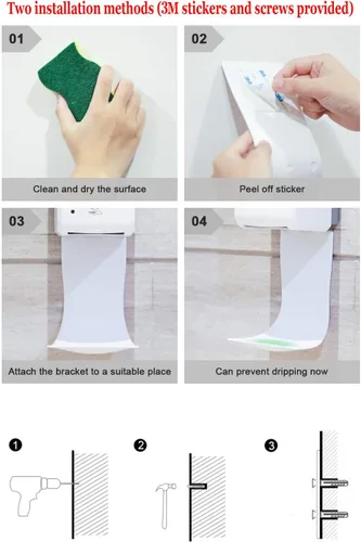 Miniatura 3 de Bandeja de goteo para dispensador automático de jabón, soporte de pared y dispensador de desinfectante de manos, soporte dispensador, soporte