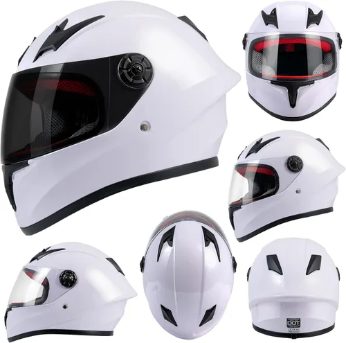 Miniatura 2 de Casco de motocicleta para niños, casco de cara completa para jóvenes, casco ligero aprobado por DOT para motocross, ATV, todoterreno, cascos