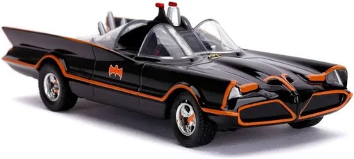 Miniatura 3 de Jada Toys DC Comics 1:32 Classic TV Series 1966 Batmobile - Coche fundido a presión con figura de Batman, juguetes para niños y adultos
