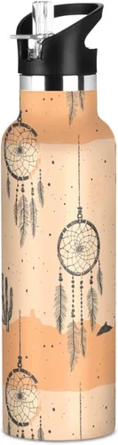 Miniatura 21 de Botella de agua aislada con popote Kawaii Lion White de doble pared aislada al vacío ligera para deportes, gimnasio, viajes al aire libre, escuela 01