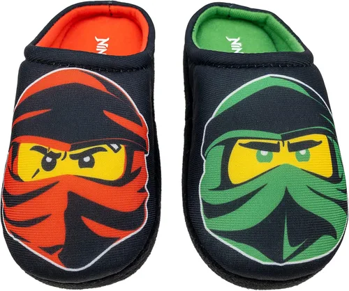 Miniatura 4 de LEGO Ninjago - Conjunto de pijama para niños, Kai & Lloyd con pantuflas a juego, talla 45 a 1012