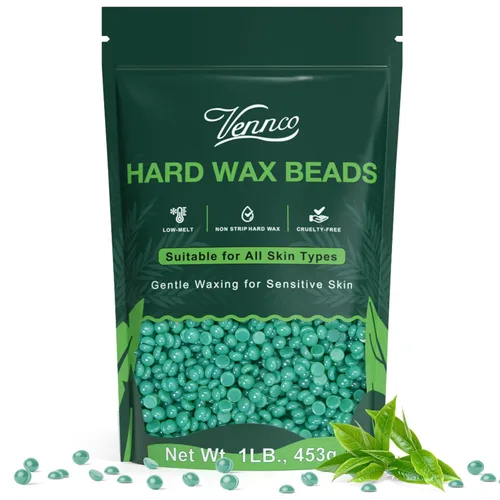 Miniatura 14 de Kit de perlas de cera dura Vennco para depilación, 36 piezas de perlas de cera para todo el cuerpo, cara y bikini brasileño, aloe, lavanda, flor