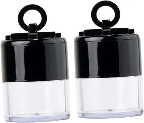 Beaupretty Soplo portátil hermético del polvo del maquillaje de la caja del polvo de los cosméticos con el envase vacío