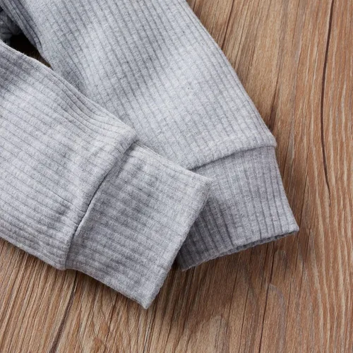 Miniatura 6 de CIYCUIT Ropa de bebé recién nacido, de punto acanalado, de manga larga, pantalones de 2 piezas para otoño e invierno