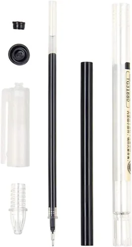 Miniatura 3 de 12 bolígrafos de tinta de gel negra de 0.014 in, bolígrafo extrafino, escritura suave para tomar notas, suministros escolares de oficina, regalos