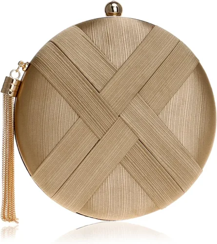 CUCTACBCT Satin Round Clutch Purses for Women Evening Bags Wedding Party Purse Bridal Night Out Handbags