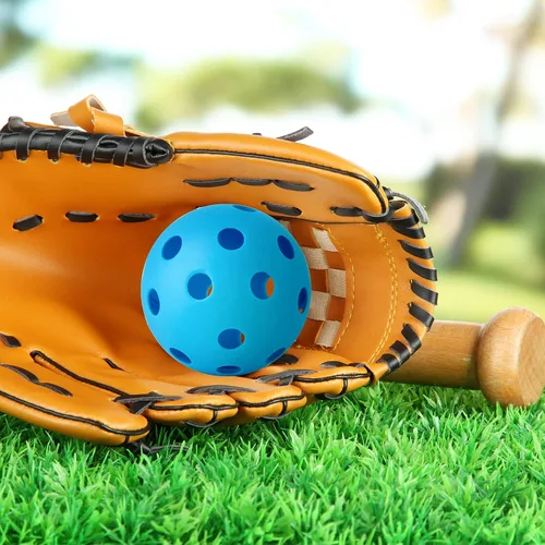 Miniatura 5 de Coopay Paquete de 18/36 pelotas de práctica de béisbol, bolas de entrenamiento de plástico, bolas de softball huecas ligeras para golpe