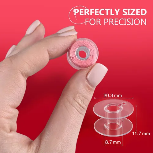 Miniatura 2 de Sewphee 20 piezas de bobinas para máquina de coser - Bobina de clase premium 15 - Compatible con accesorios de máquina de coser Singer - Bobinas