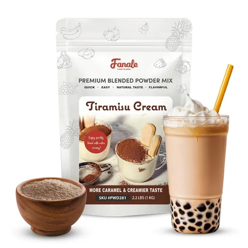 Miniatura 18 de Fanale Té en polvo con leche de azúcar morena Okinawa prémium Polvo saborizante de té de burbujas, perfecto para hornear, batidos y bebidas, 2.2