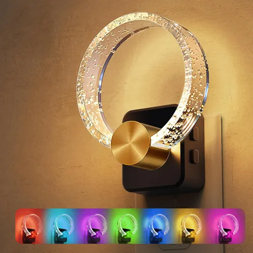 Miniatura 12 de L LOHAS LED - Luces nocturnas enchufables en la pared, temperatura de color ajustable 3000K/4000K/5000K, luz nocturna de burbujas con sensor