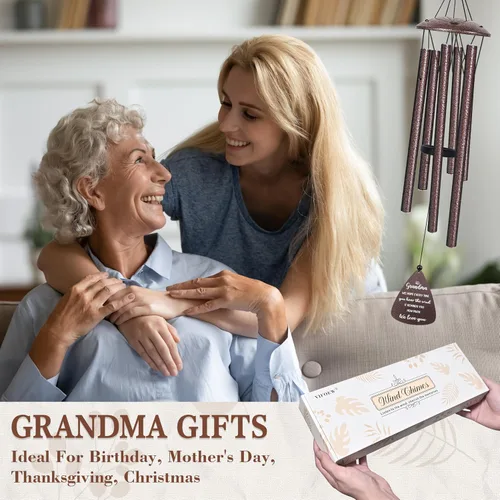 Miniatura 2 de Regalos para abuela, campanillas de viento de bronce de 32 pulgadas, regalos para abuela, el mejor regalo de cumpleaños o Navidad para abuela