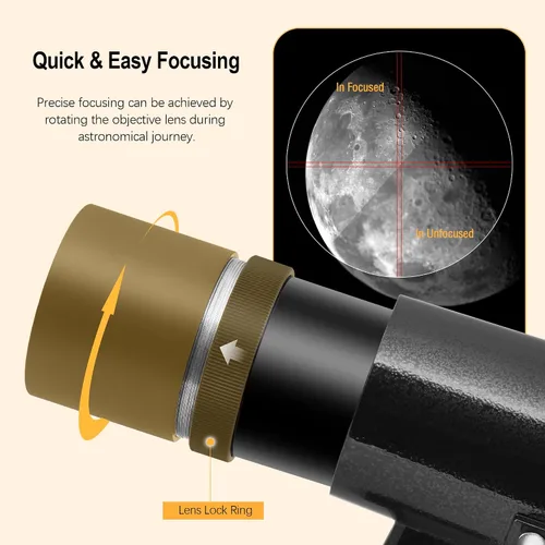 Miniatura 4 de Astromania Alcance iluminado para telescopio, Alcance de 9x50 directo sin corrección de imagen, lente FMC para telescopio con retícula de doble