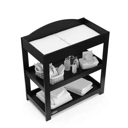 Miniatura 10 de Graco Cambiador personalizable con cambiador resistente al agua (negro) – Cabecera moderna personalizable plana o clásica arqueada, cambiador