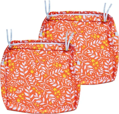 Miniatura 36 de NettyPro Fundas de Cojines de Asiento de Repuesto para Sillas de Patio, Resistentes al Agua con Protección UV, Fundas Deslizantes para Cojines
