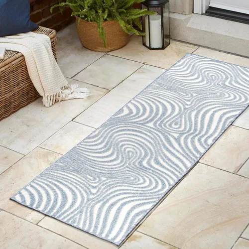 Miniatura 25 de Eyely NCS103F-28 Maribo High-Low Abstract Groovy Striped Black/White - Alfombra de pasillo de 2 x 8 pies, negro/blanco, 2 pies x 8 pies