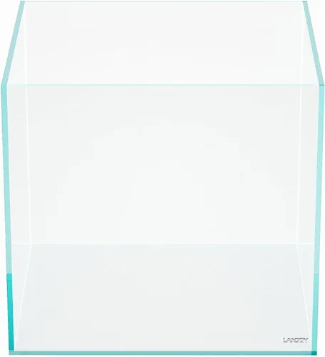 Miniatura 13 de LANDEN 25C 3.7 Galones Cubo Tanque de Acuario Sin Montura de Hierro Bajo, W9.84×D9.84×H9.84 pulg(25x25x25cm) 5mm de Grosor con Almohadilla