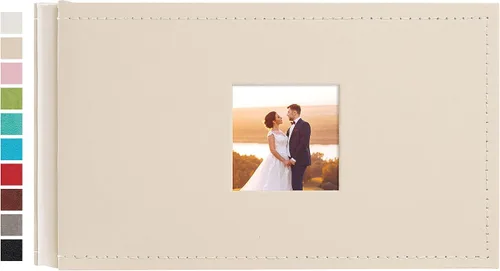 Miniatura 32 de potricher Álbum de fotos pequeño de 4 x 6 pulgadas, 200 fotos, cubierta de cuero, libro de fotos con 200 bolsillos horizontales para familia, boda