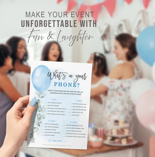 Miniatura 6 de Your Main Event Prints Juegos de baby shower para niños (juego de 6 actividades divertidas para 25 invitados), temática de Blue Boy
