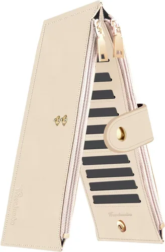 Miniatura 23 de Travelambo Billeteras de cuero para mujer, delgada, con bloqueo RFID, billetera plegable para tarjetas de crédito, Marrón beige