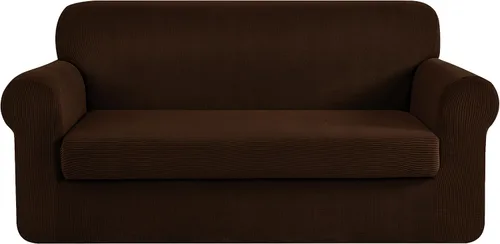 Miniatura 90 de CHUN YI Fundas para sofá de 7 piezas, lavables, fundas elásticas para sofá de 3 cojines con respaldo y fundas de cojín separados, protector