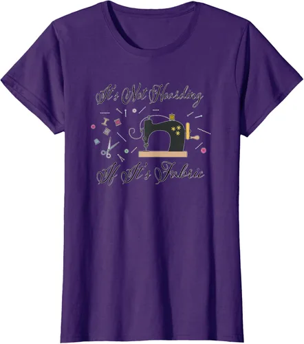Miniatura 11 de It's Not Hoarding If Its - Camiseta de costura para acolchado, Blanco, S