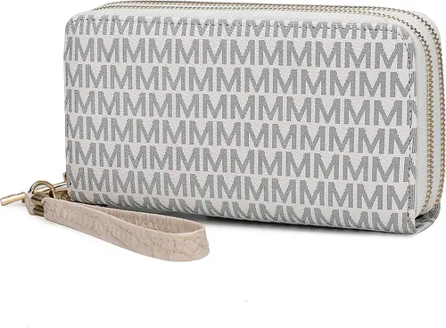 Miniatura 52 de MKF Collection Mia K - Cartera de pulsera para mujer, pequeña cartera de cuero vegano para tarjetas de crédito con cremallera y bolsillo